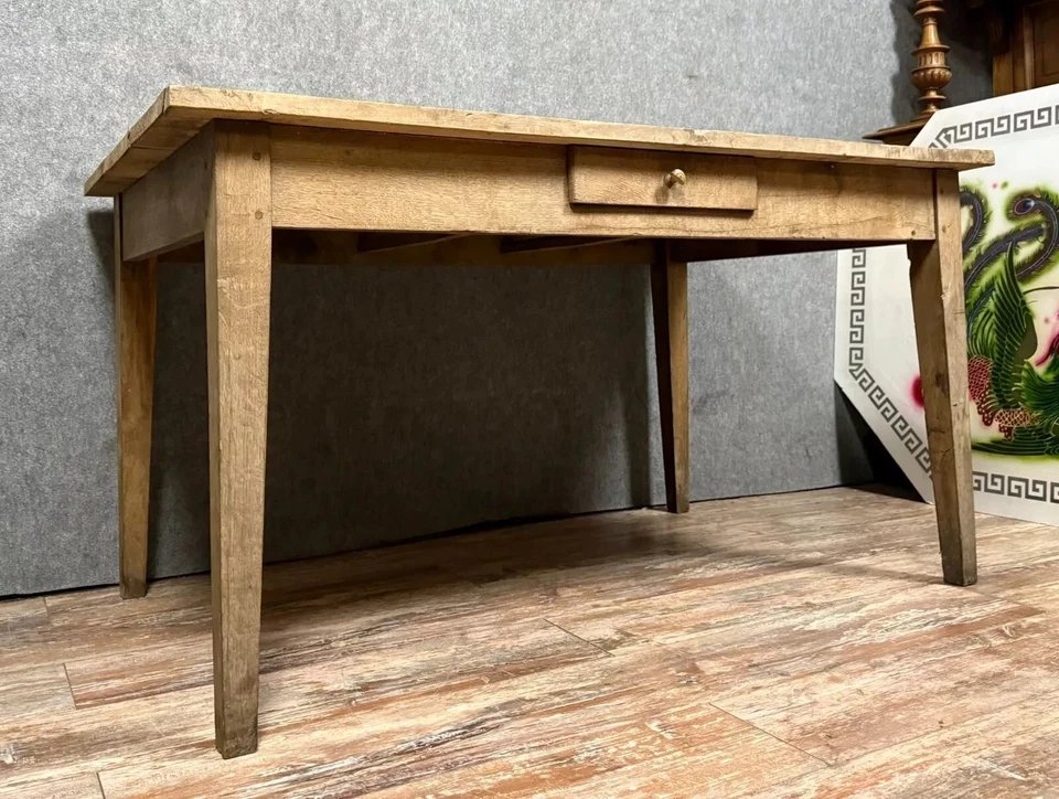 Louis XVI Period Desk In Stripped Wood Circa 1800-photo-2
