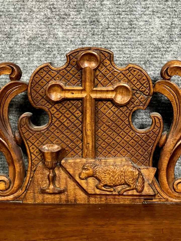 Bureau de presbytère époque Charles X en ronce de noyer vers 1820-photo-3