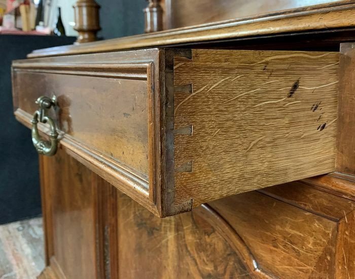 Parisian Louis Philippe Period Bookcase Buffet In Walnut-photo-1