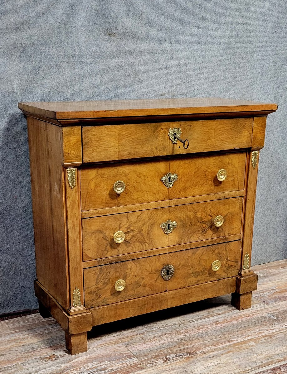Commode de Dame époque Empire en noyer / début XIXeme  -photo-2