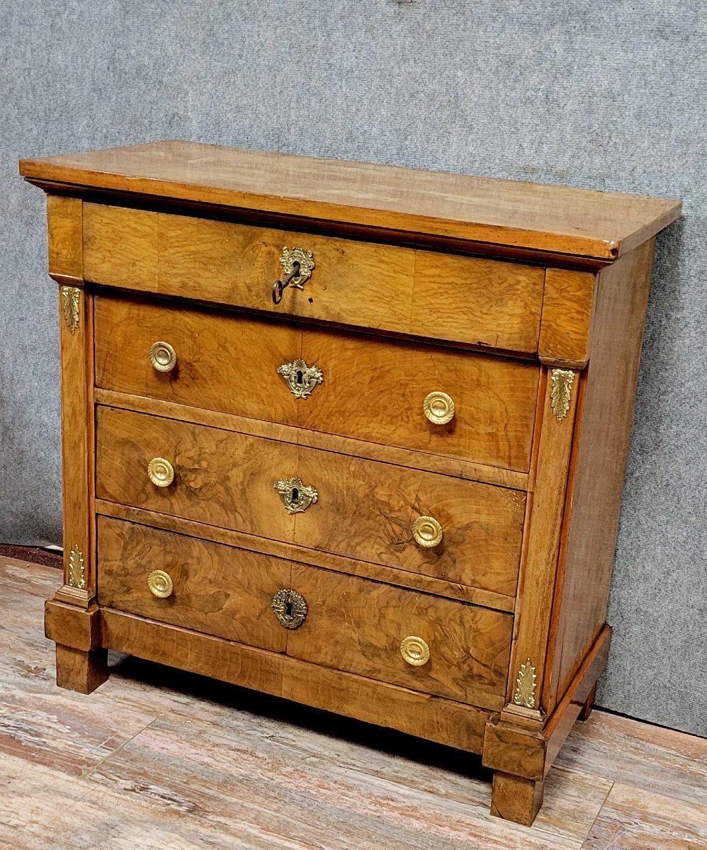 Commode de Dame époque Empire en noyer / début XIXeme  -photo-3