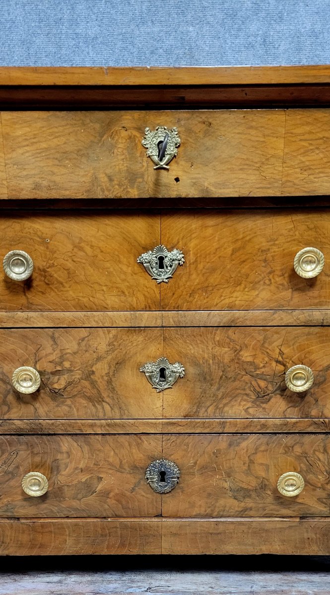 Commode de Dame époque Empire en noyer / début XIXeme  -photo-7
