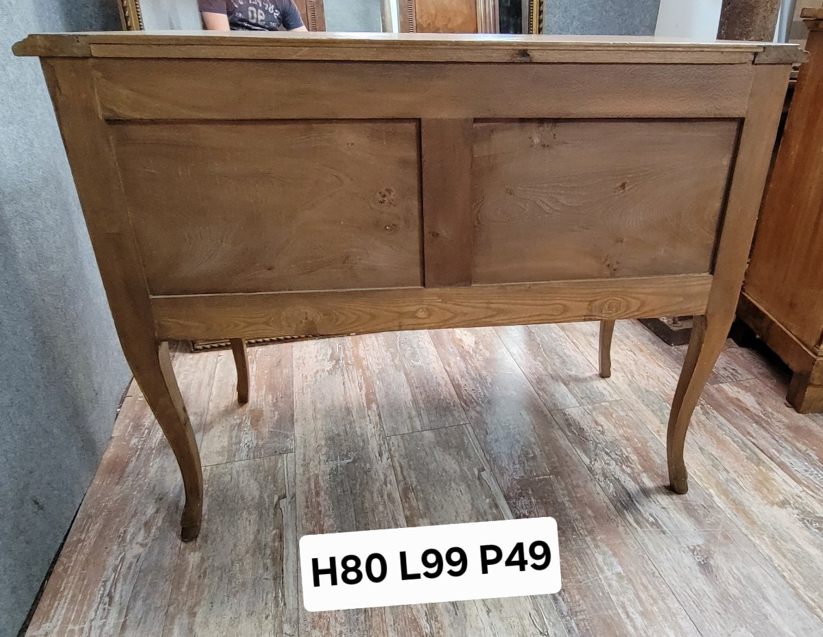 Commode sauteuse arbalette style Louis XV en merisier -photo-8