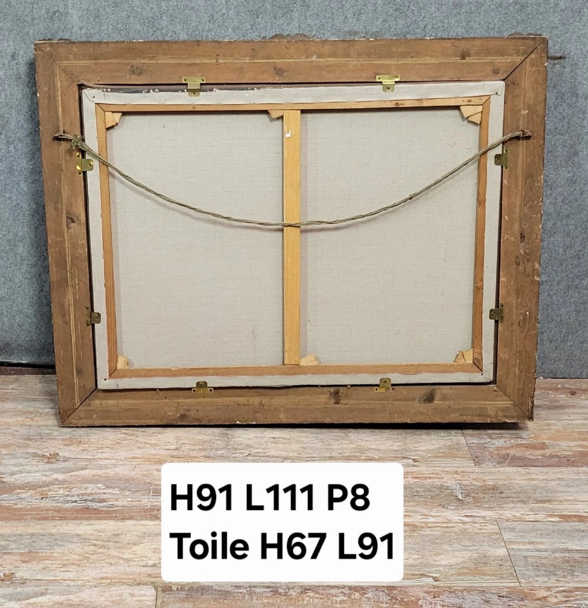 Harry Koolen : Composition aux objets / grande huile sur toile  signée et datée -photo-7