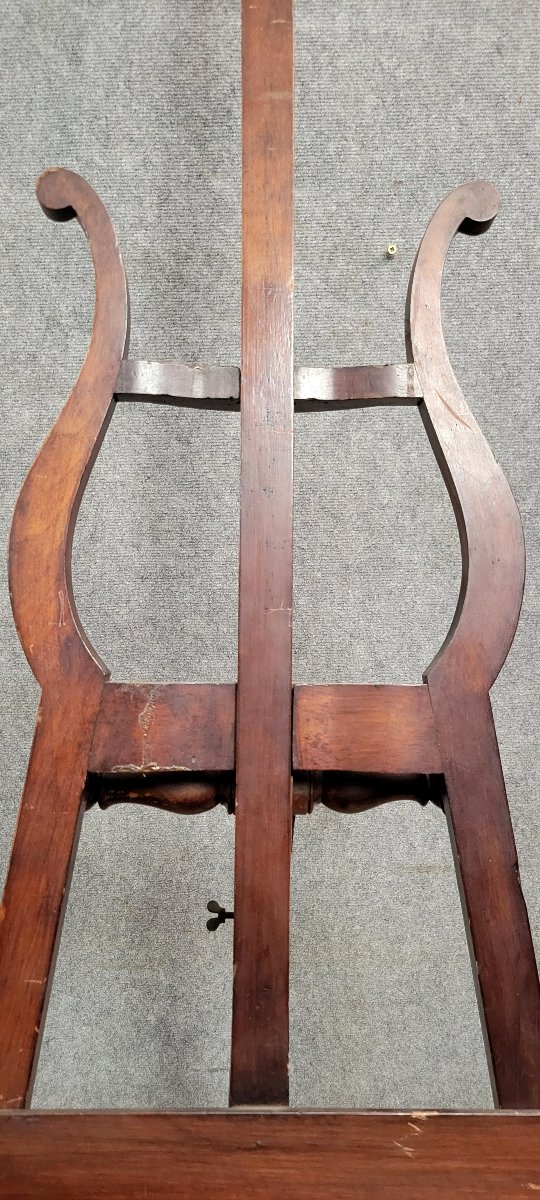 Very Large Mahogany Stained Wood Painter's Easel   -photo-5
