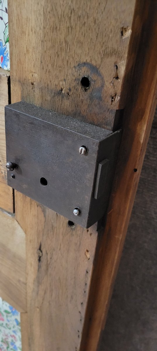 Paire de portes moulurées époque Louis XV en bois massif-photo-5