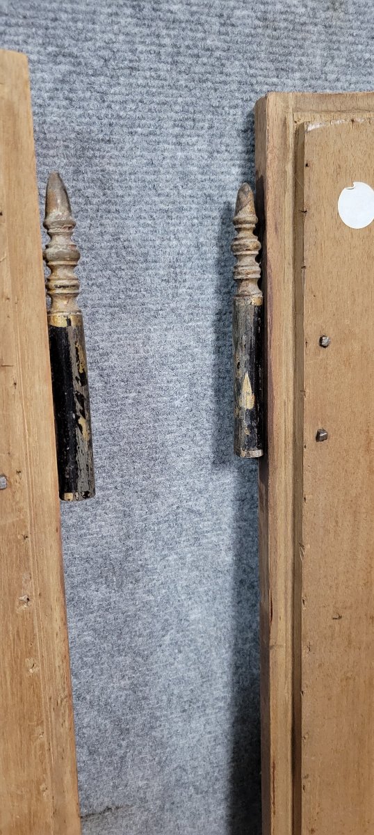 Paire de portes moulurées époque Louis XV en bois massif-photo-7