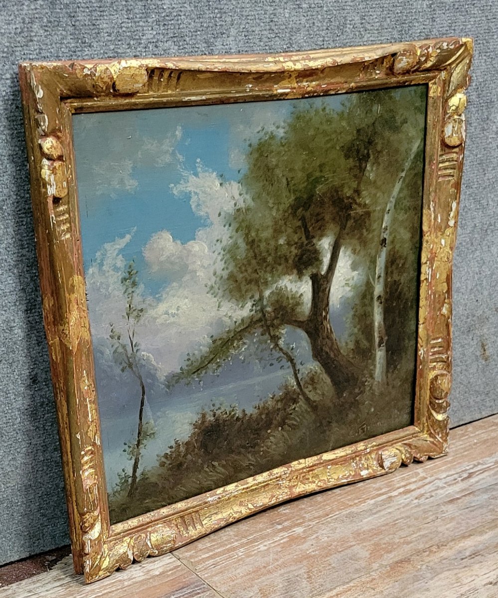 Da Silva After Corot: Oil On Panel Landscape Late 19th Century-photo-2