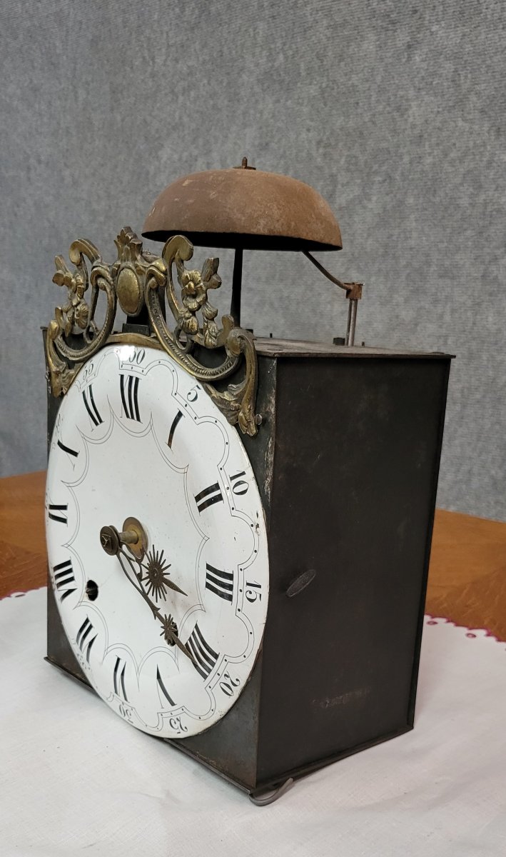 Mouvement d'horloge comtoise avec son balancier époque XVIIIeme  -photo-1