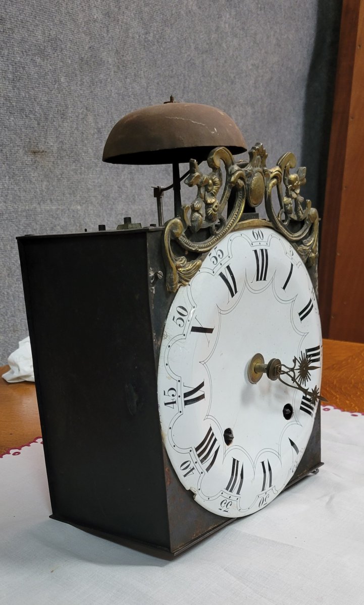 Mouvement d'horloge comtoise avec son balancier époque XVIIIeme  -photo-2