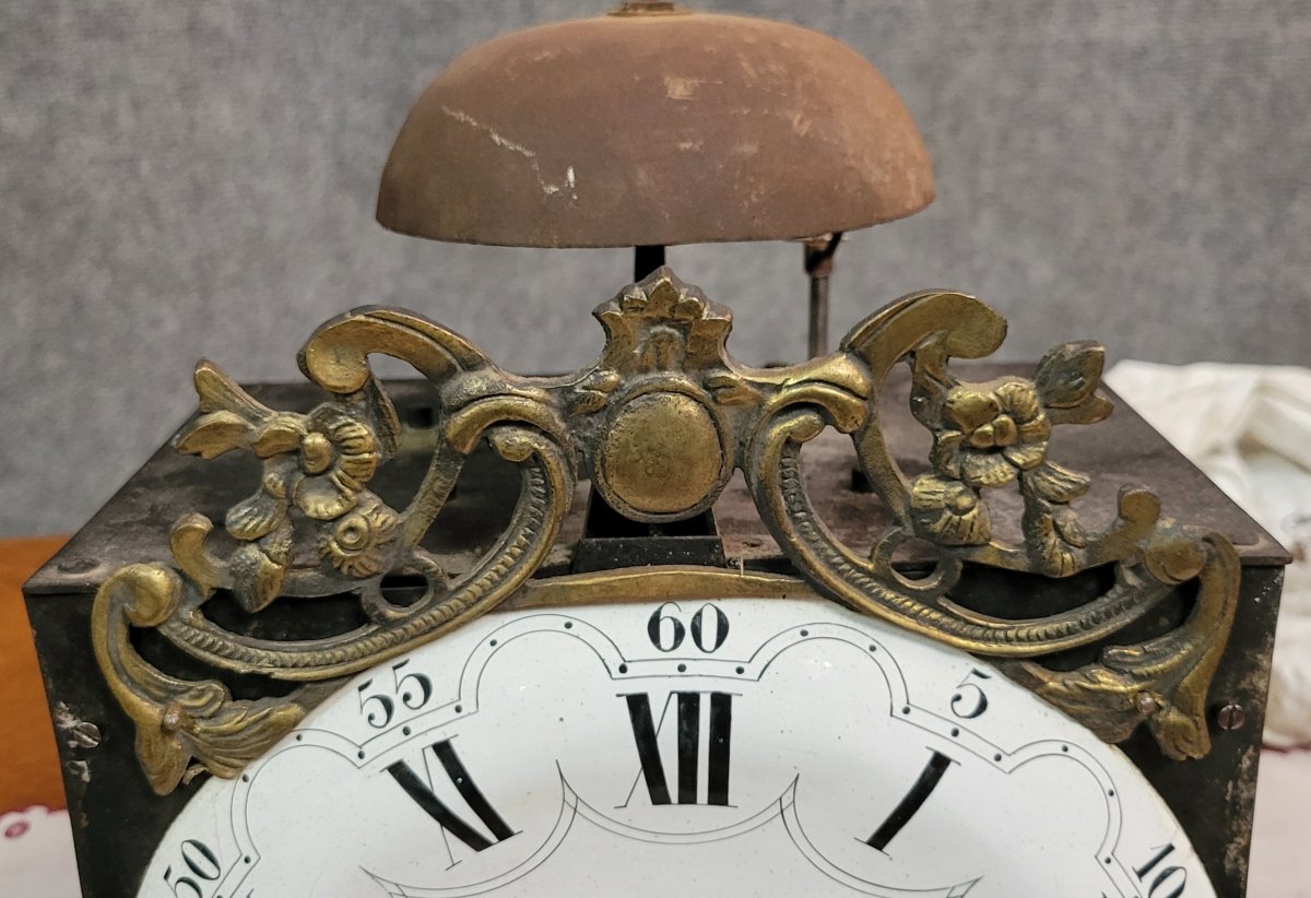 Mouvement d'horloge comtoise avec son balancier époque XVIIIeme  -photo-3