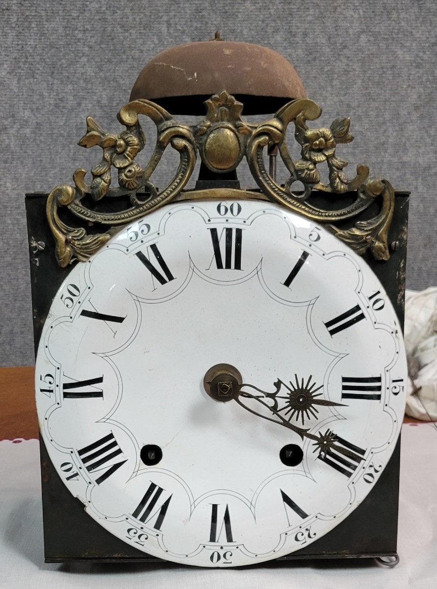 Mouvement d'horloge comtoise avec son balancier époque XVIIIeme  