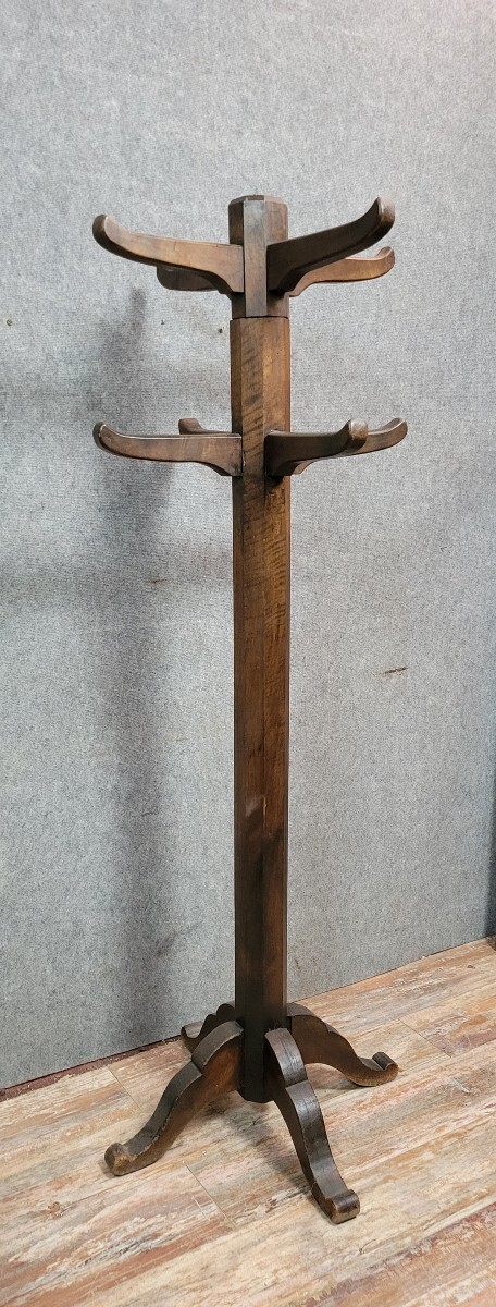 Porte manteaux perroquet design Français en bois massif des années 50'  