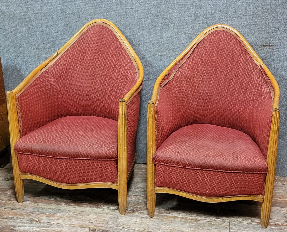 Paire de fauteuils époque Art Déco -photo-2