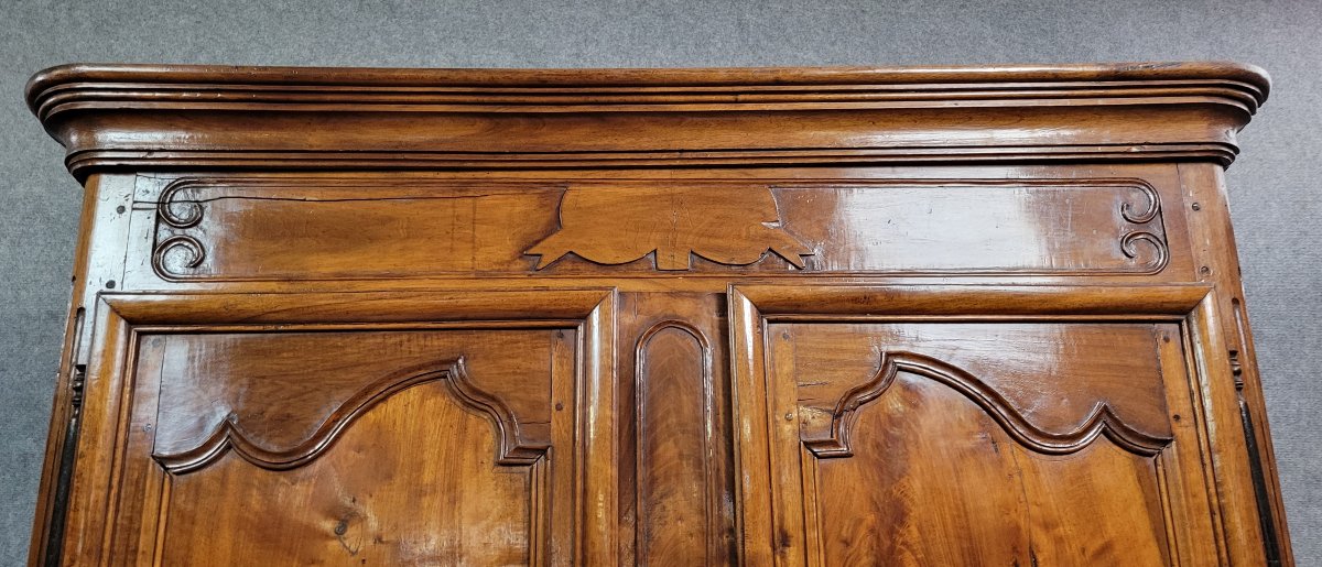 Armoire époque Louis XV du sud de la France en noyer massif -photo-2