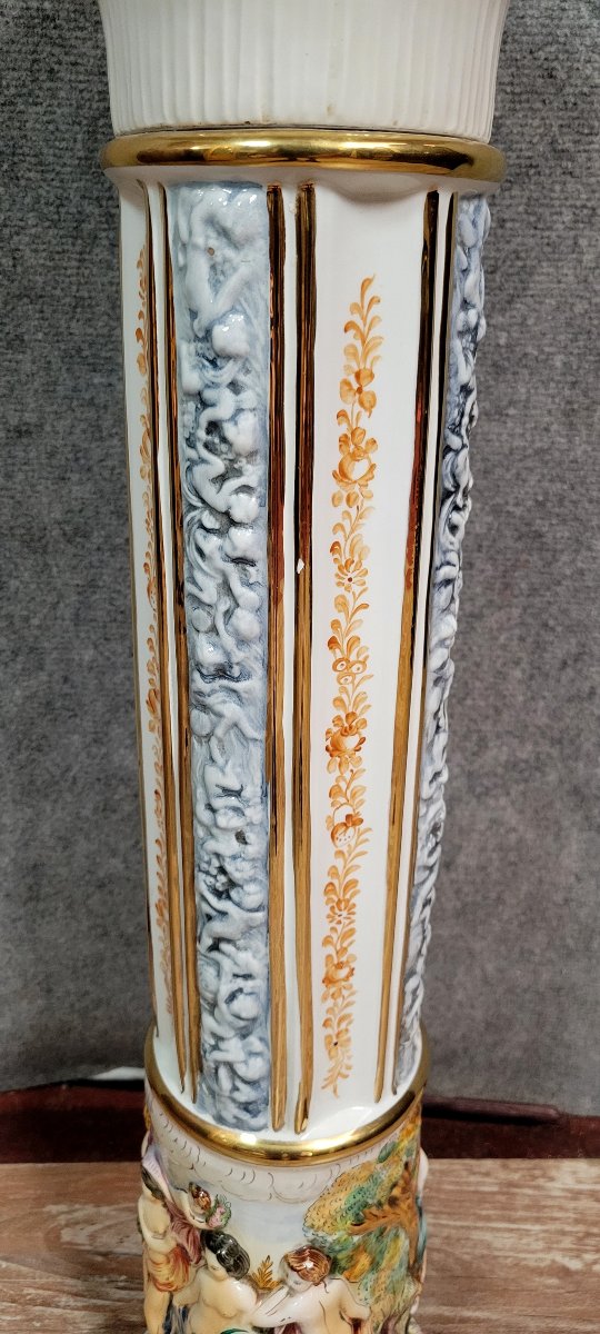 Capodimonte Italie : grande colonne en céramique -photo-4