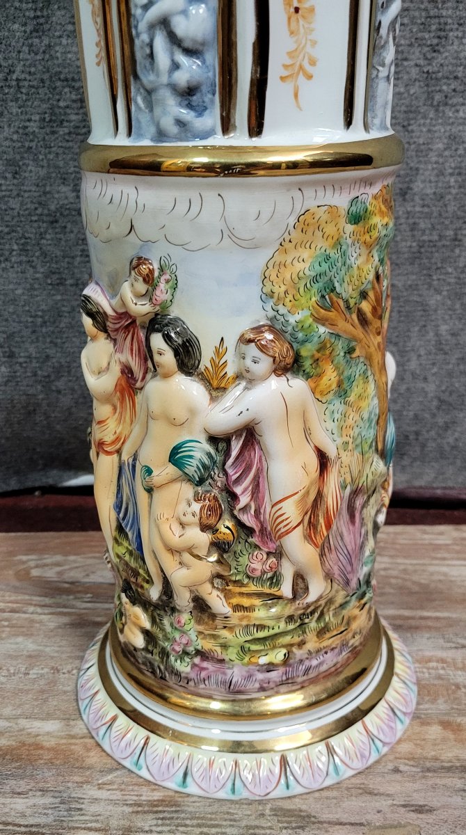 Capodimonte Italie : grande colonne en céramique -photo-5