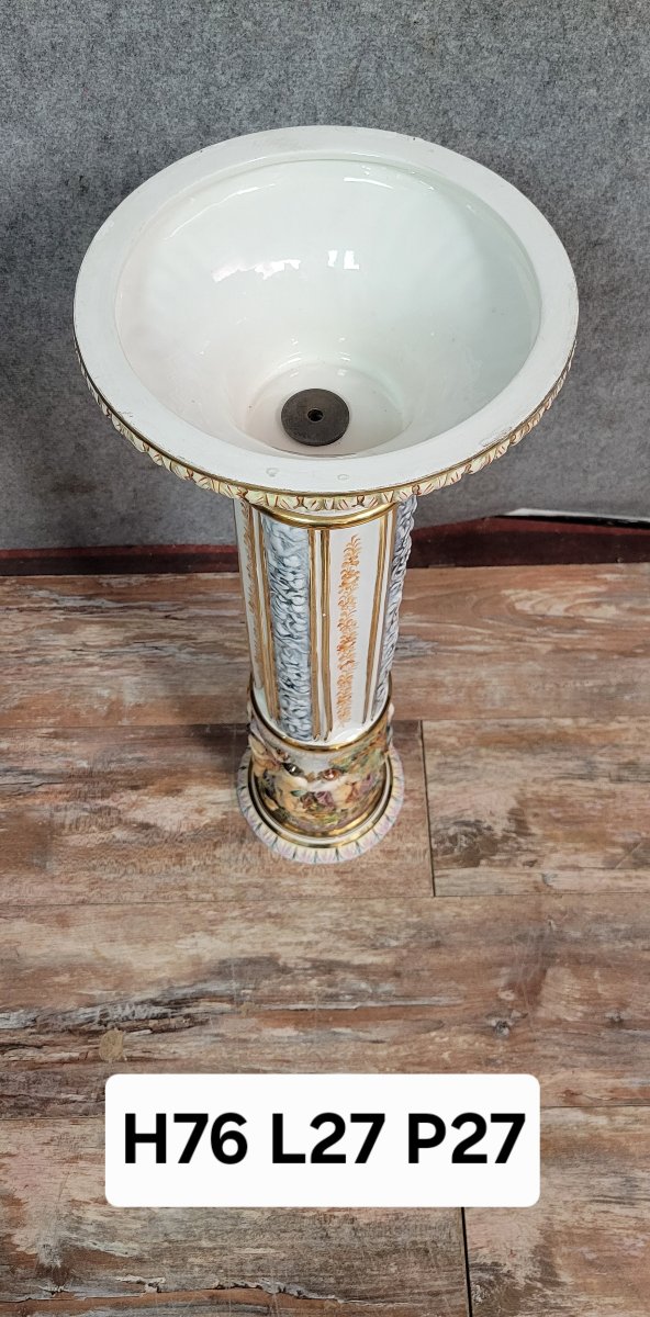 Capodimonte Italie : grande colonne en céramique -photo-6