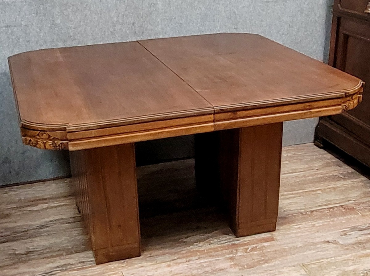 Table a allonges époque Art Déco en acajou