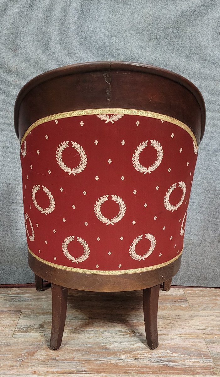 Fauteuil gondole époque Empire en acajou -photo-6