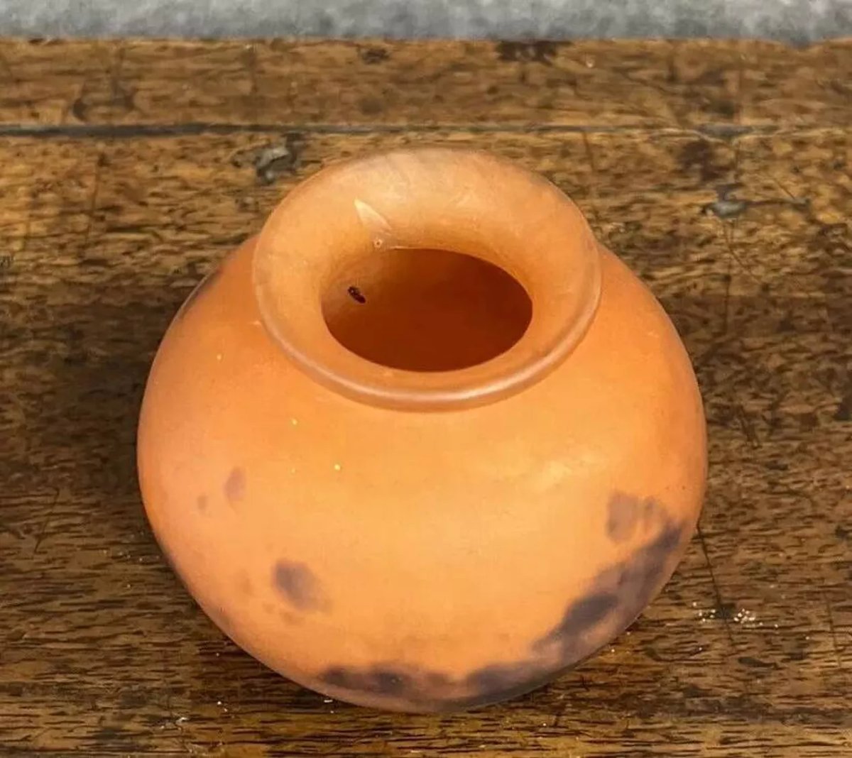 Muller frères à Lunéville : vase en verre marmoréen d'époque Art Nouveau-photo-1