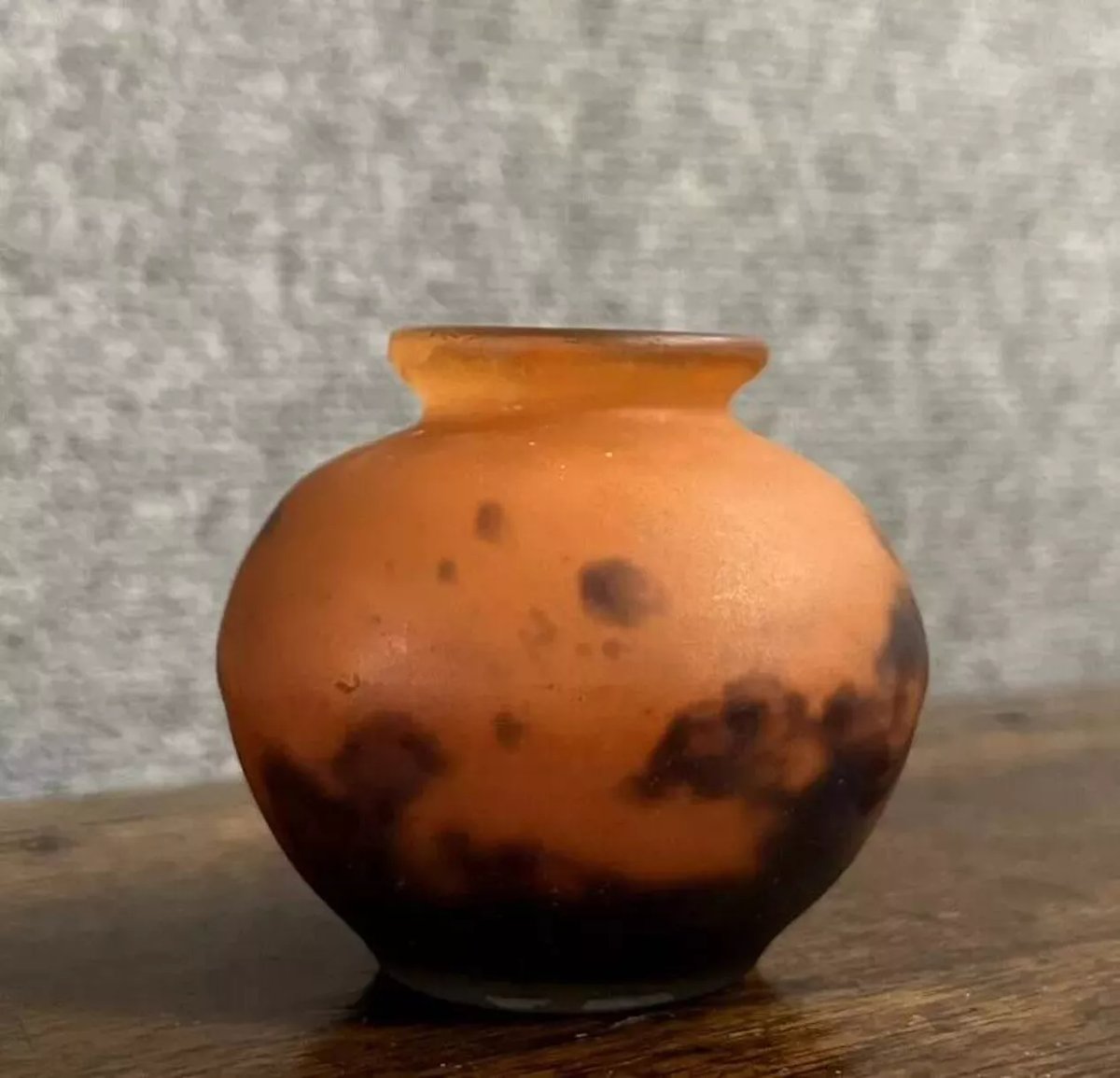 Muller frères à Lunéville : vase en verre marmoréen d'époque Art Nouveau-photo-3