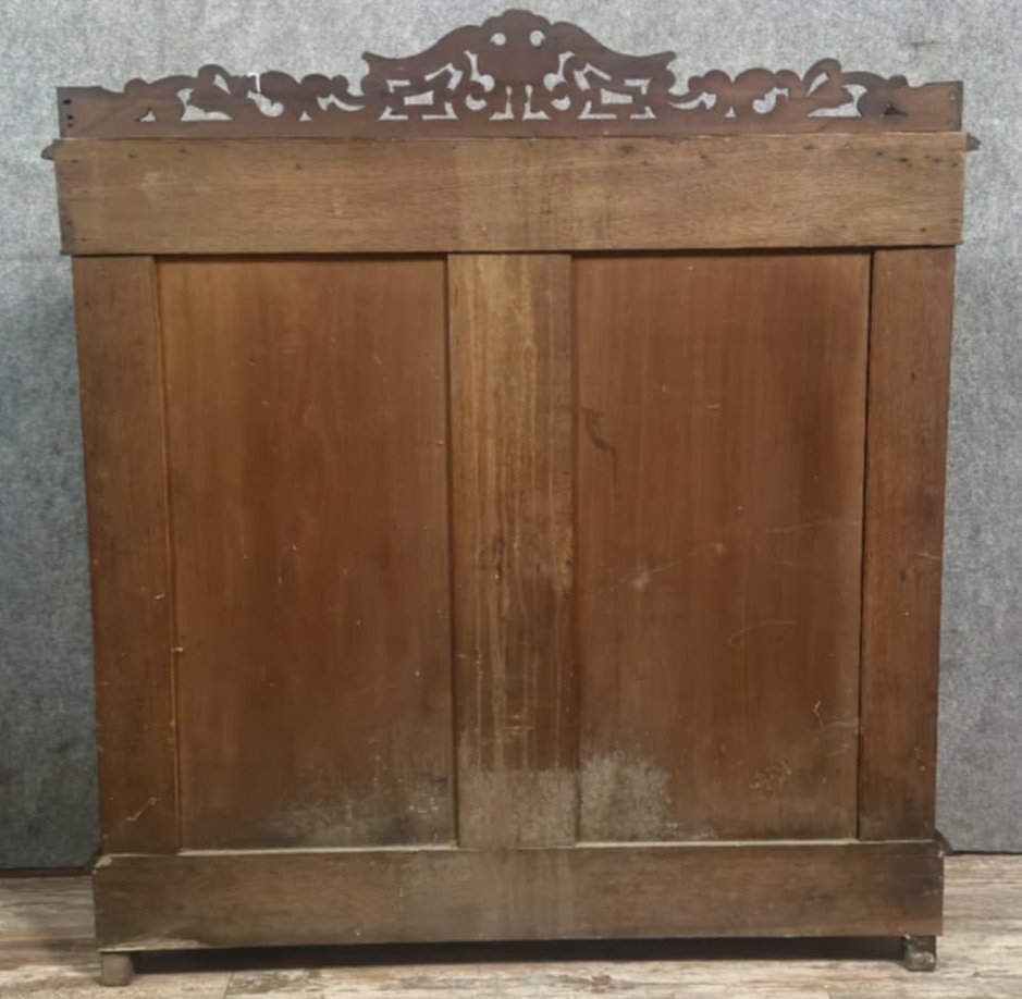 Vitrine galbée époque Napoléon III en Acajou-photo-2