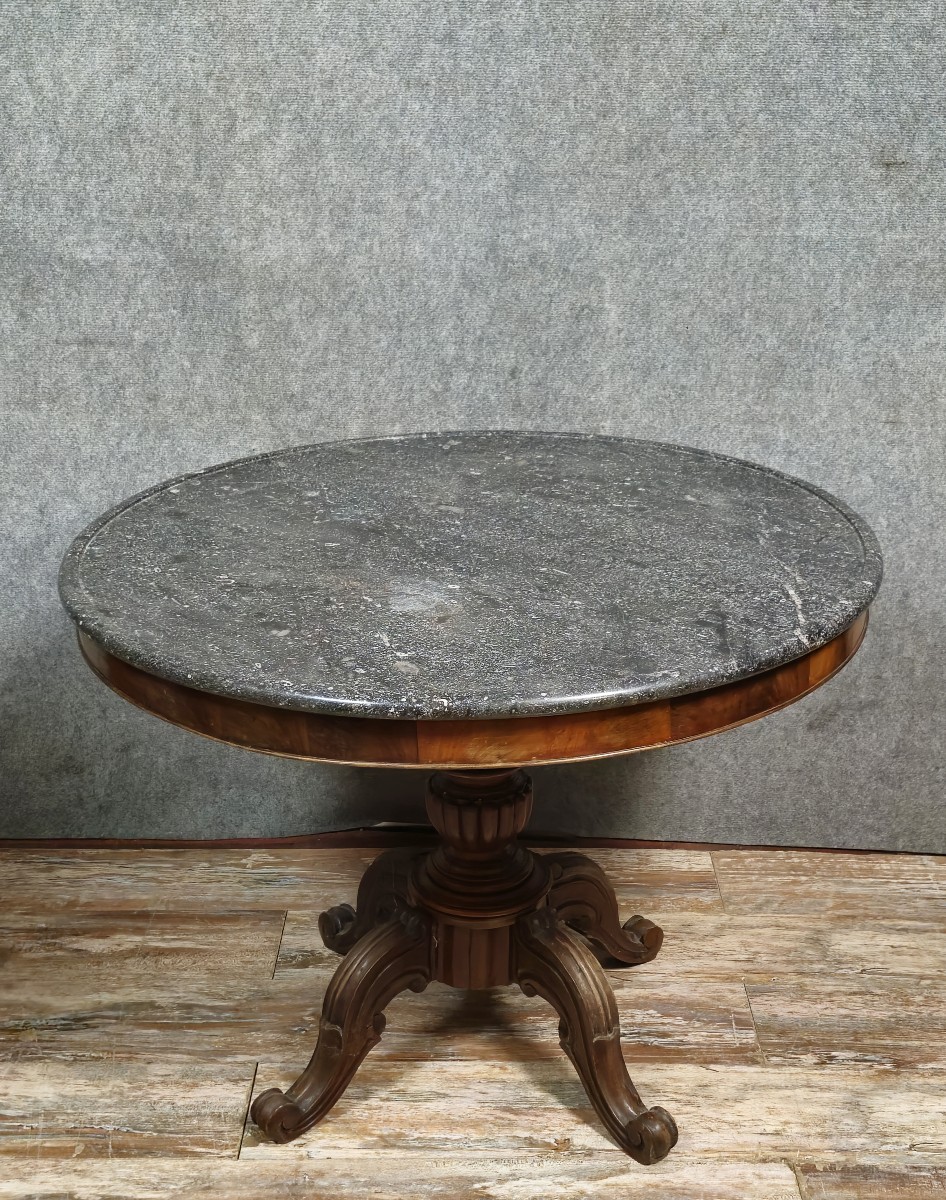 Empire-restoration Period Mahogany Pedestal Table 