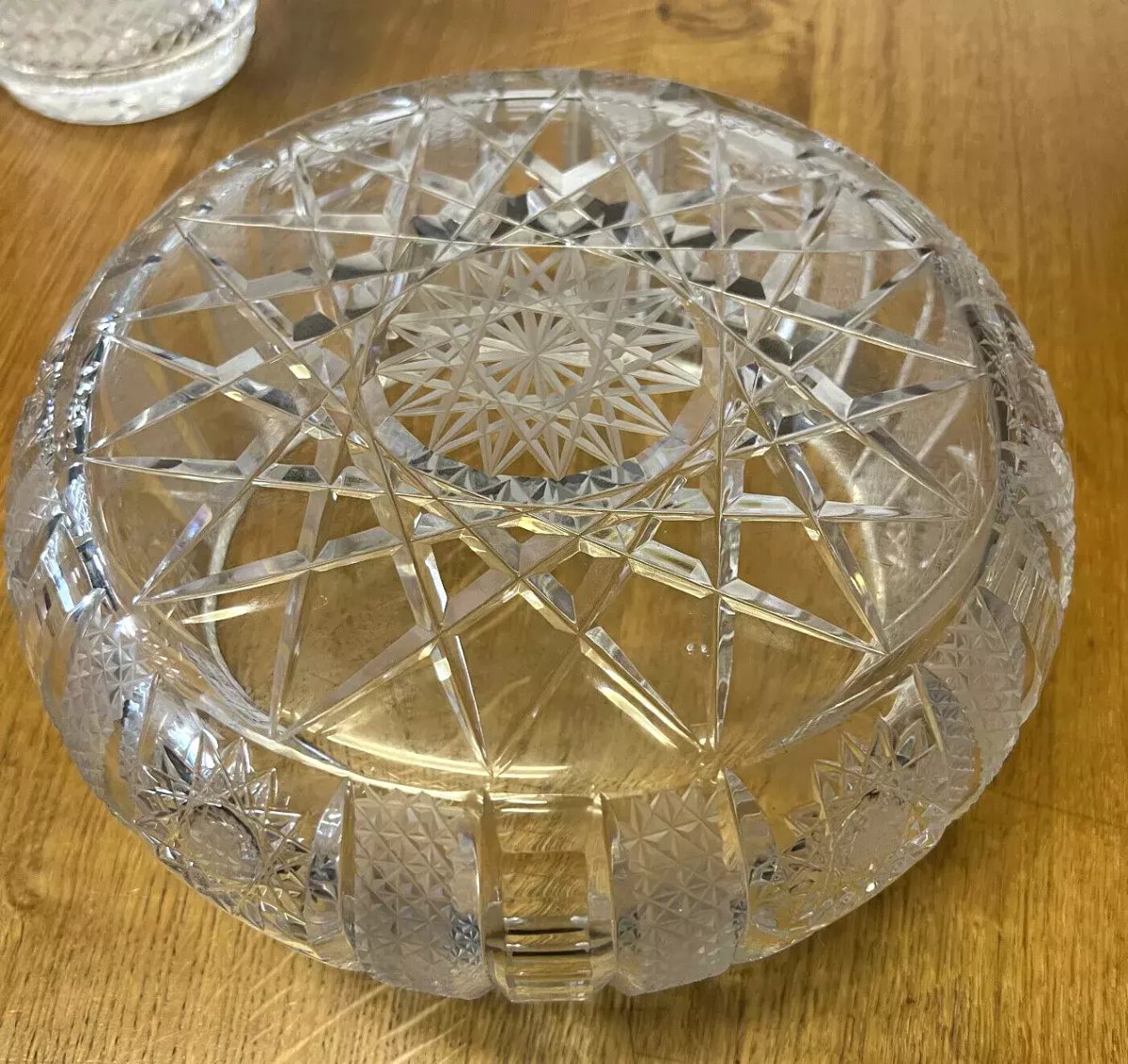 Importante coupe en cristal ciselé -photo-4