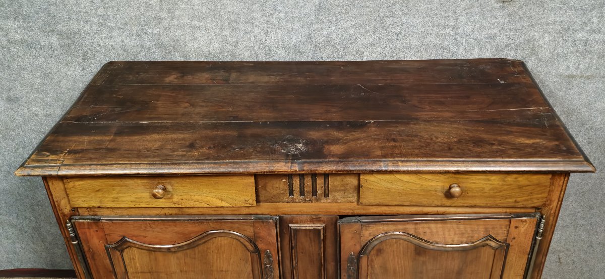 Louis XV Period Sideboard In Walnut And Solid Oak -photo-1