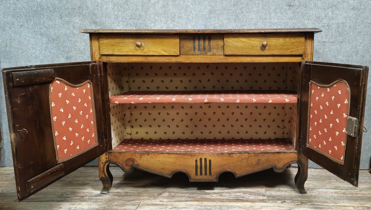 Louis XV Period Sideboard In Walnut And Solid Oak -photo-5