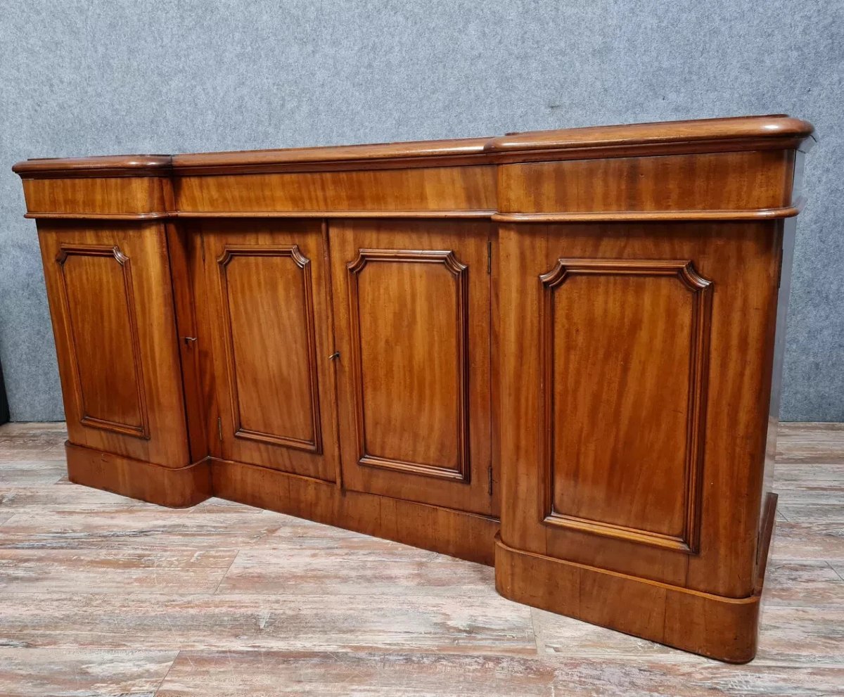 Buffet Anglais en enfilade époque Napoléon III en acajou blond -photo-3