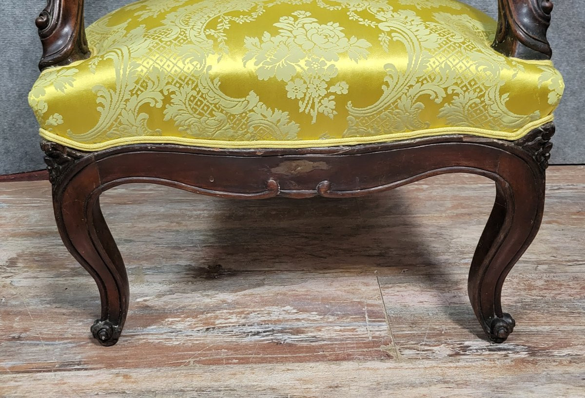 Fauteuil style Louis XV en acajou (c)-photo-6