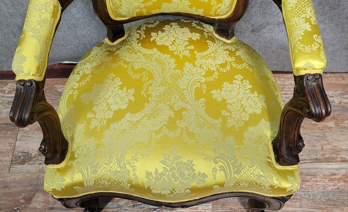 Fauteuil style Louis XV en acajou (c)-photo-7