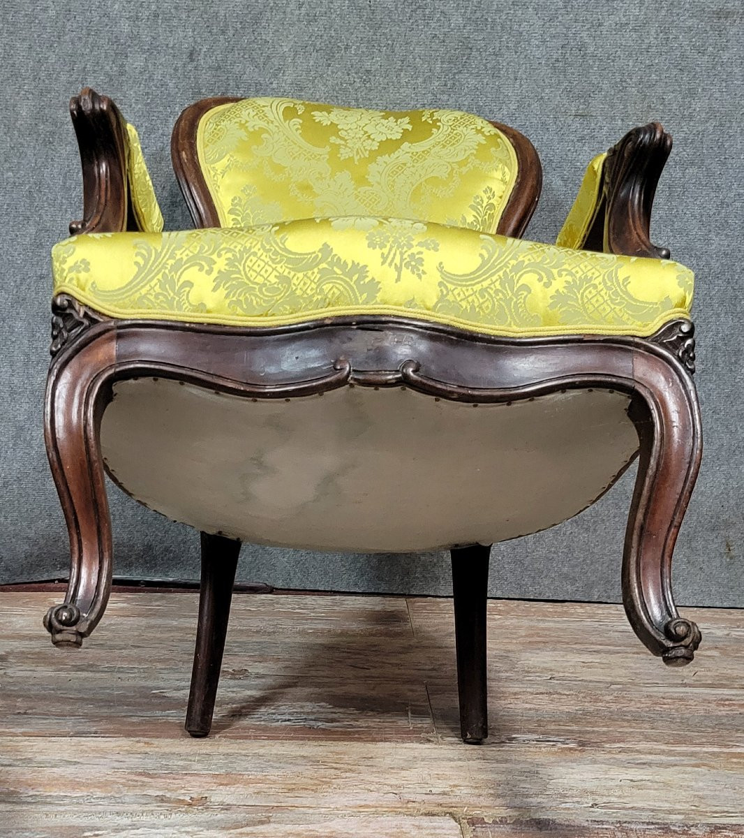 Fauteuil style Louis XV en acajou (c)-photo-8