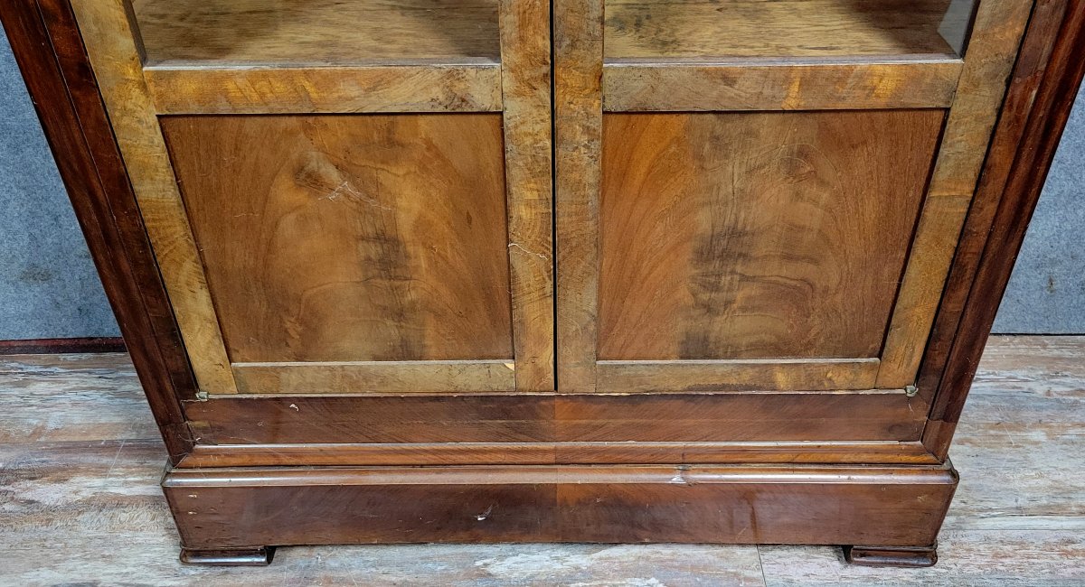 Parisian Library With Louis Philippe Period Ogee In Mahogany -photo-6