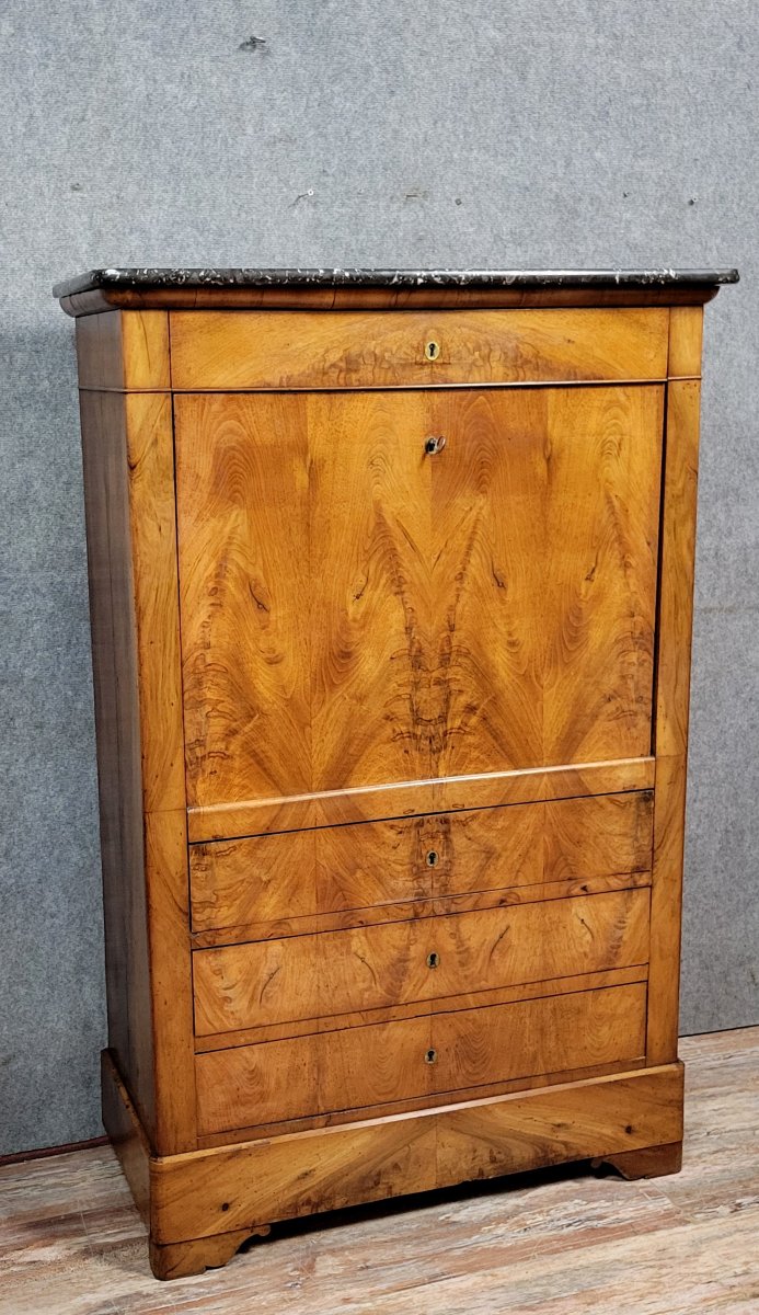 Charles X Period Secretary - Restoration In Light Mahogany -photo-2