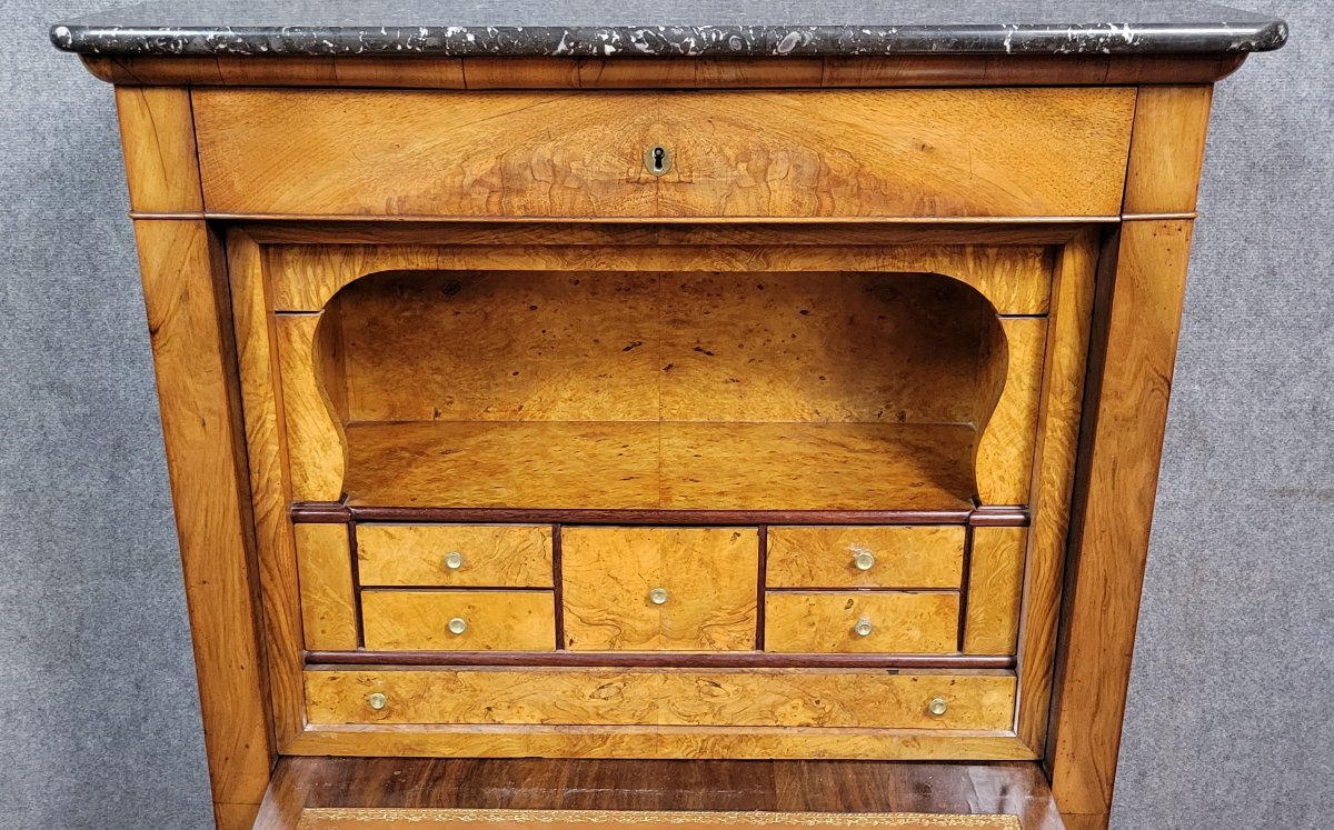 Charles X Period Secretary - Restoration In Light Mahogany -photo-7