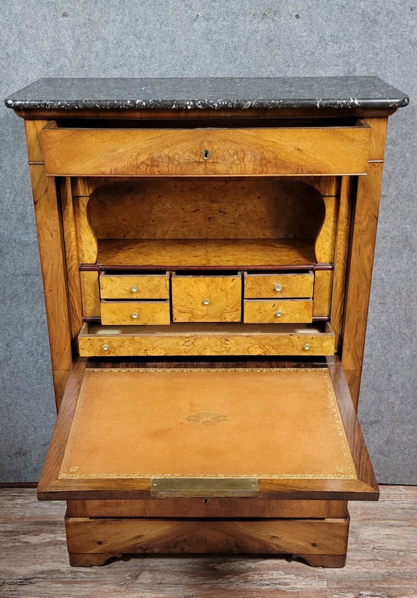 Charles X Period Secretary - Restoration In Light Mahogany -photo-8