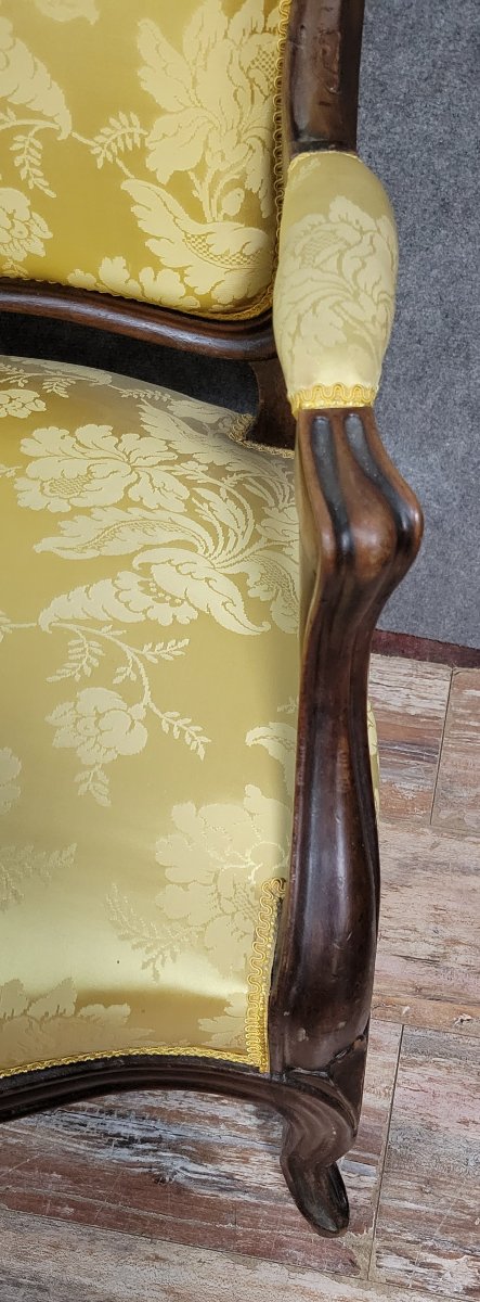Louis XV Style Mahogany Armchair -photo-4