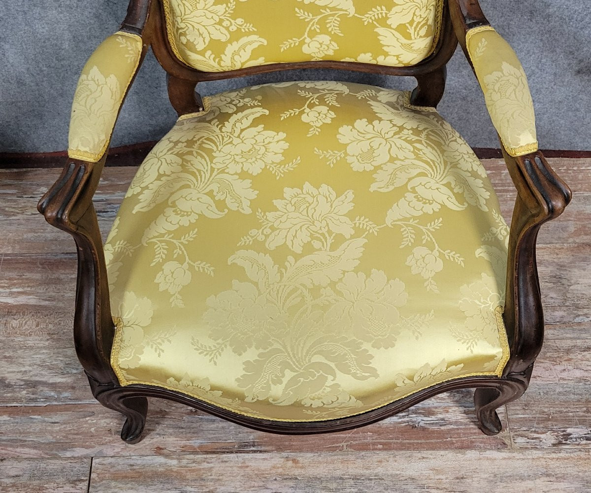 Louis XV Style Mahogany Armchair -photo-7