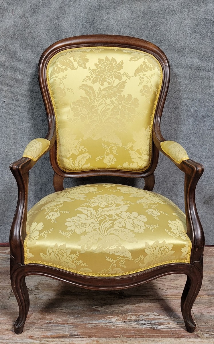 Louis XV Style Mahogany Armchair 