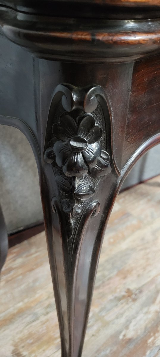 Louis XV Style Mahogany Games Table With Dark Patina-photo-4