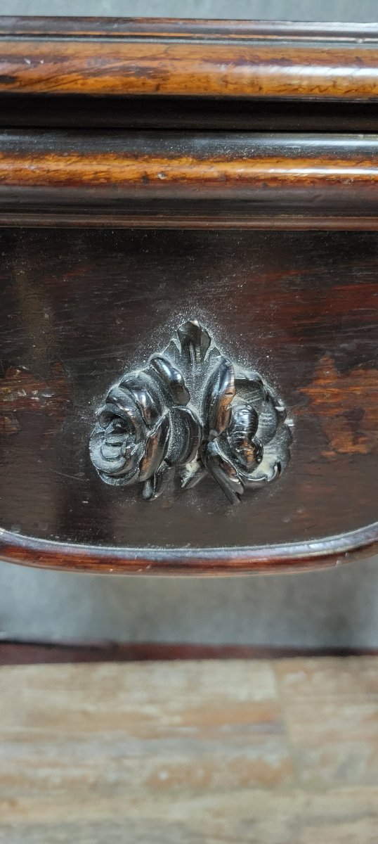 Louis XV Style Mahogany Games Table With Dark Patina-photo-5