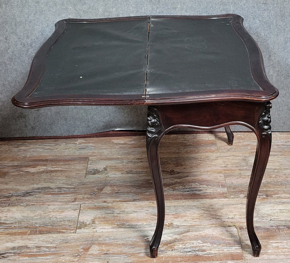Louis XV Style Mahogany Games Table With Dark Patina-photo-8