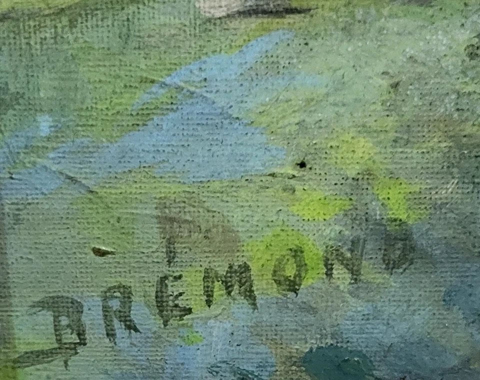 Brémond : huile sur panneau de la première partie du XXème siècle-photo-3