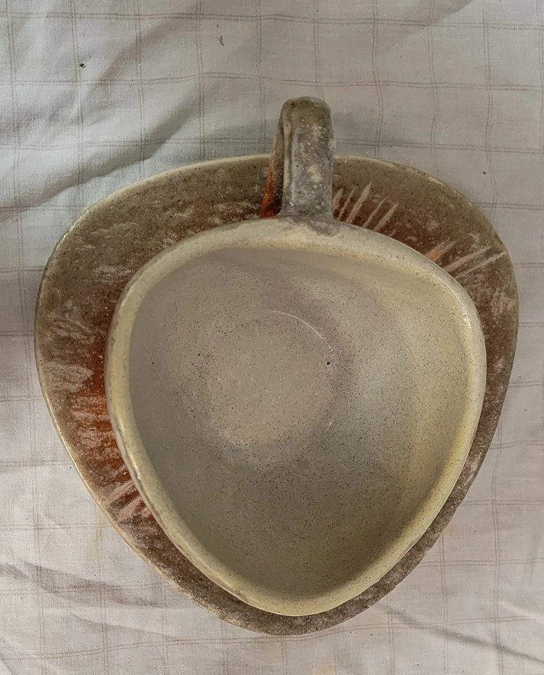 Tasse et sous tasse en céramique des années 1930-photo-3