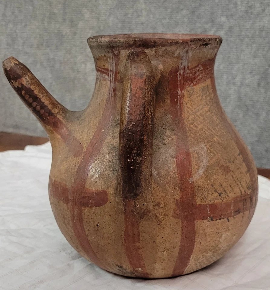 Traditional Kabyle/berber Terracotta Pottery Decorated With 19th-20th Century Motifs (2)-photo-1