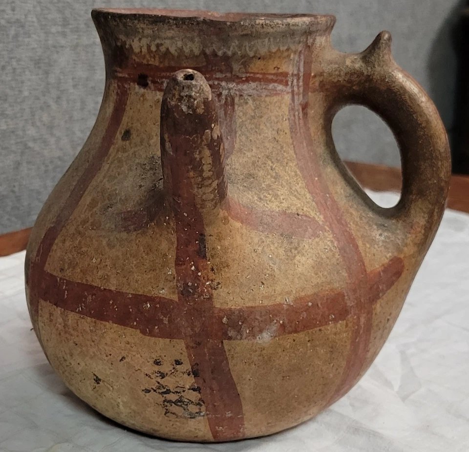 Traditional Kabyle/berber Terracotta Pottery Decorated With 19th-20th Century Motifs (2)-photo-2