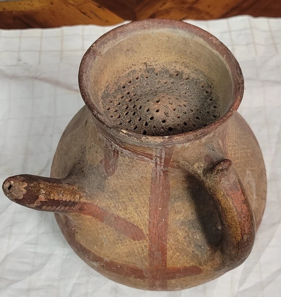 Traditional Kabyle/berber Terracotta Pottery Decorated With 19th-20th Century Motifs (2)-photo-3